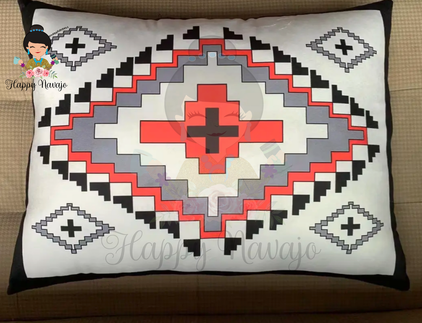Happy Navajo Designed Pillow
