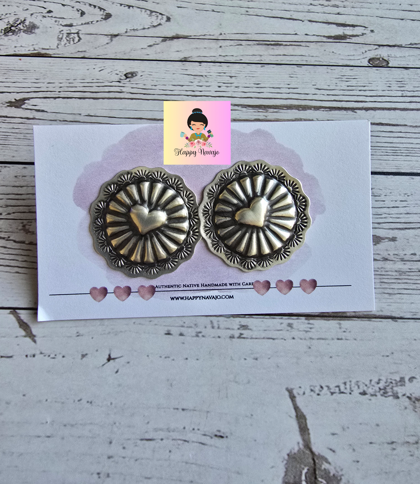 Sterling Silver Heart Concho