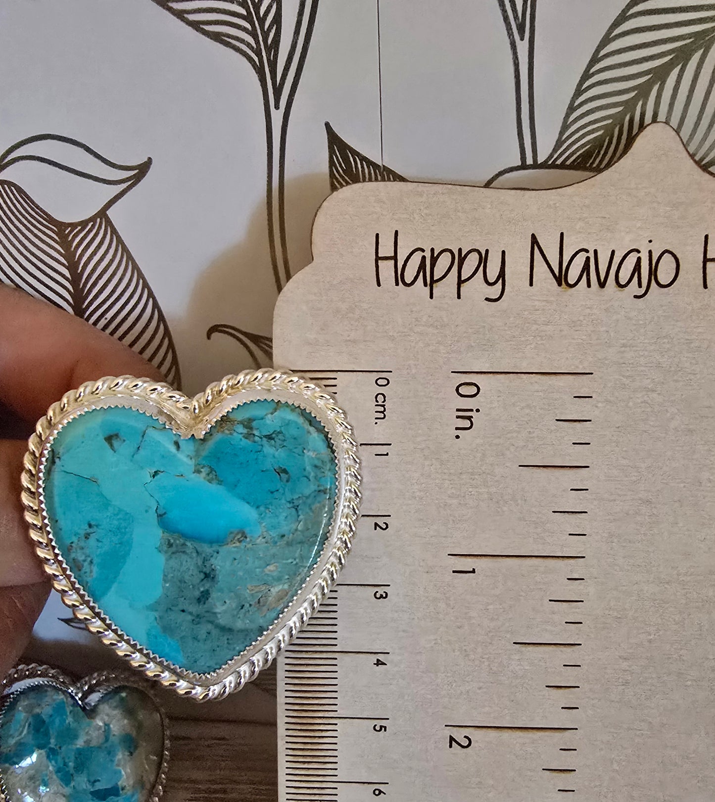 **New Heart shaped Solitare Turquoise ring