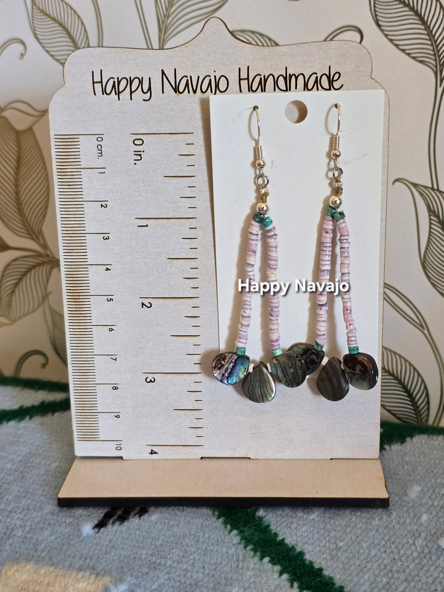 Abalaone strung earrings