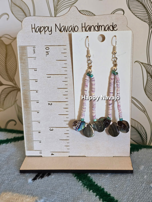 Abalaone strung earrings