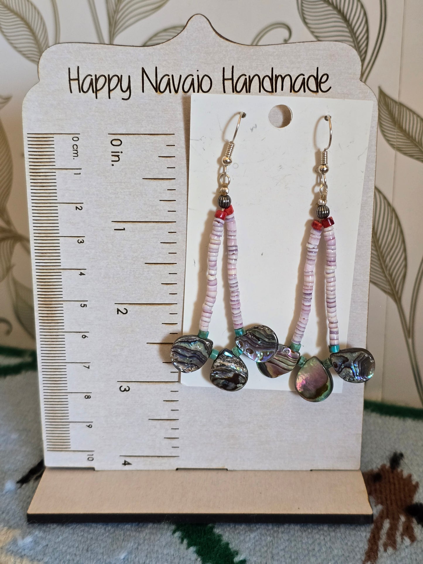 Abalaone strung earrings