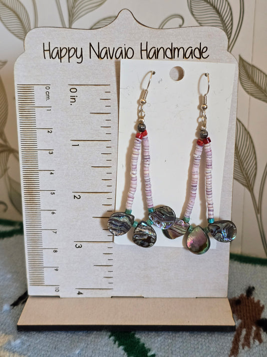 Abalaone strung earrings
