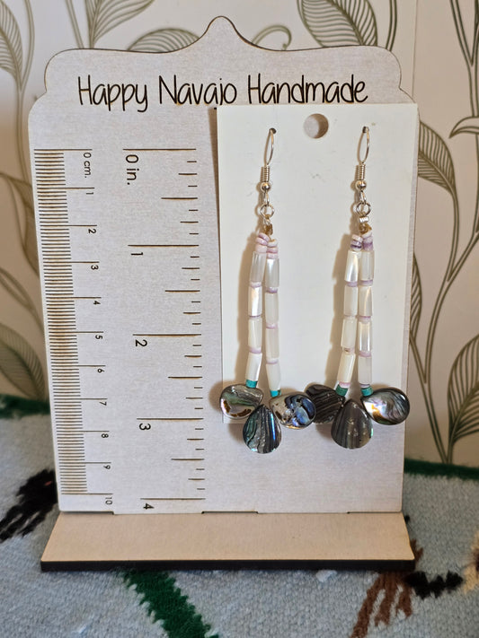 Abalaone strung earrings