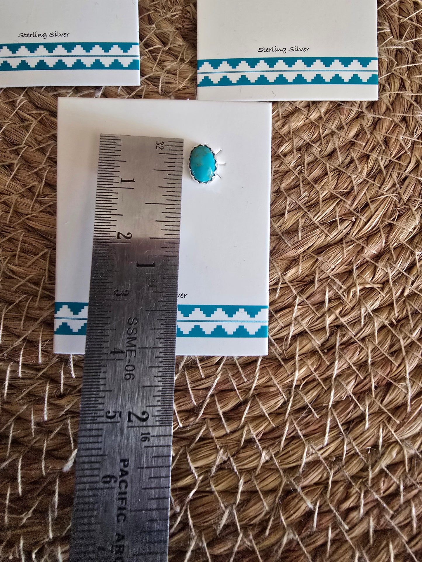 Natural Turquoise Stud earring