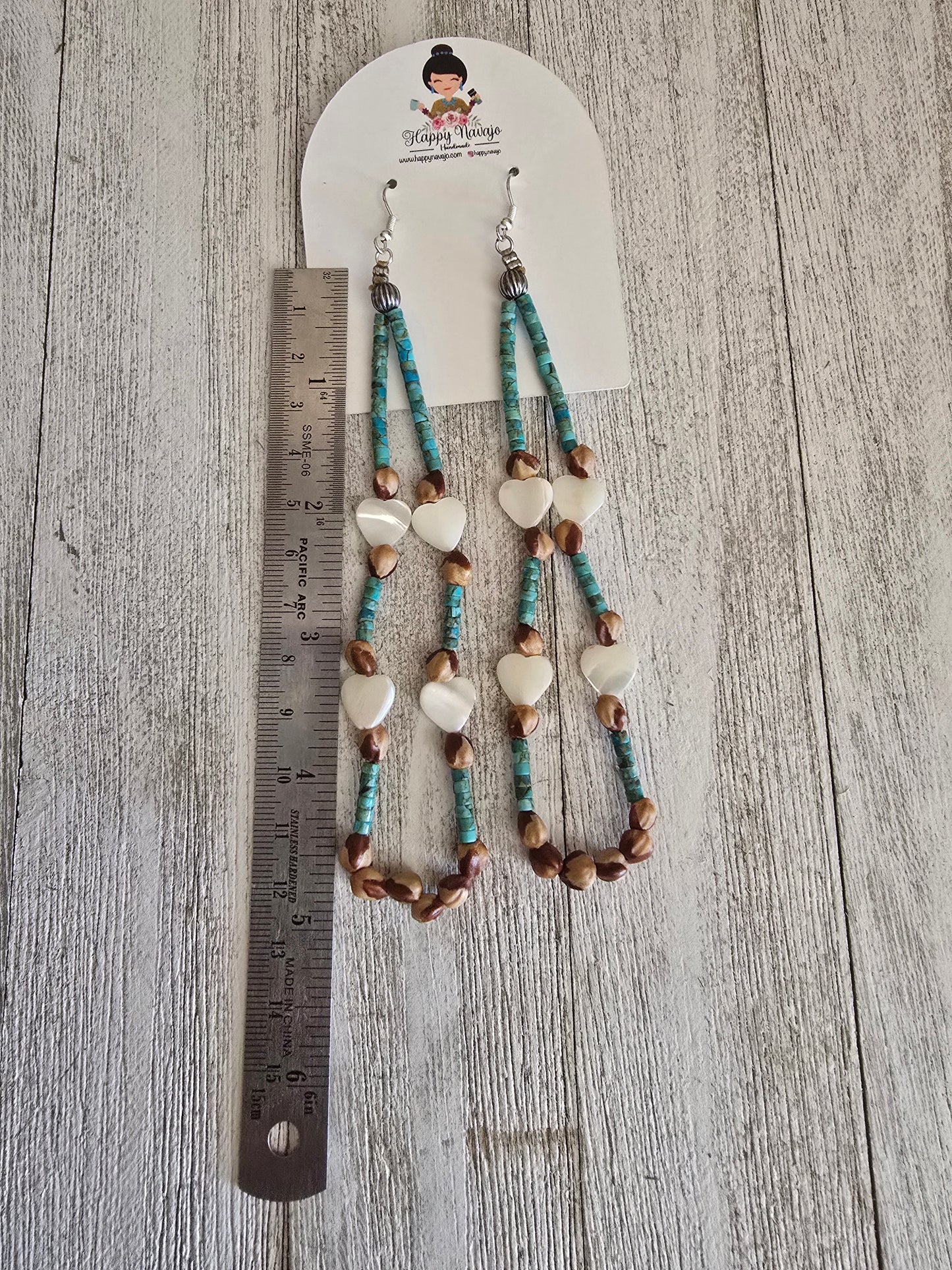 XL juniper berry bead earrings