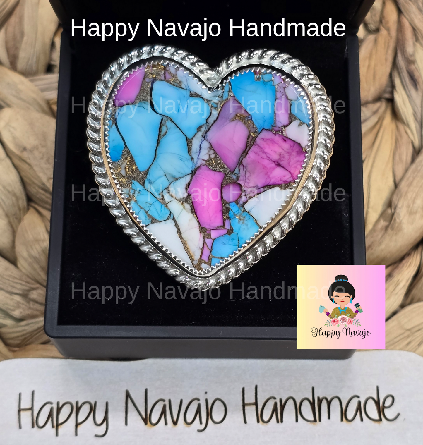 **Cotton Candy "Turquoise" Adjustable Ring