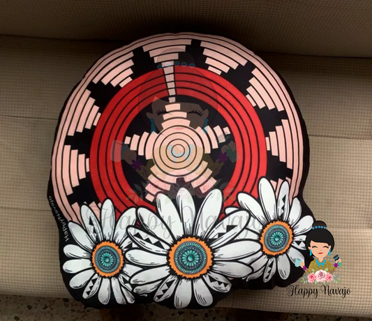 Happy Navajo Basket Pillow