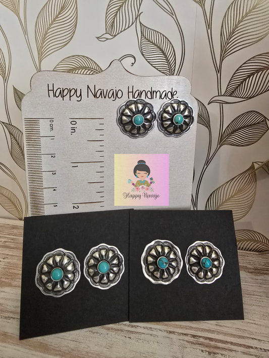 Navajo Concho Earrings