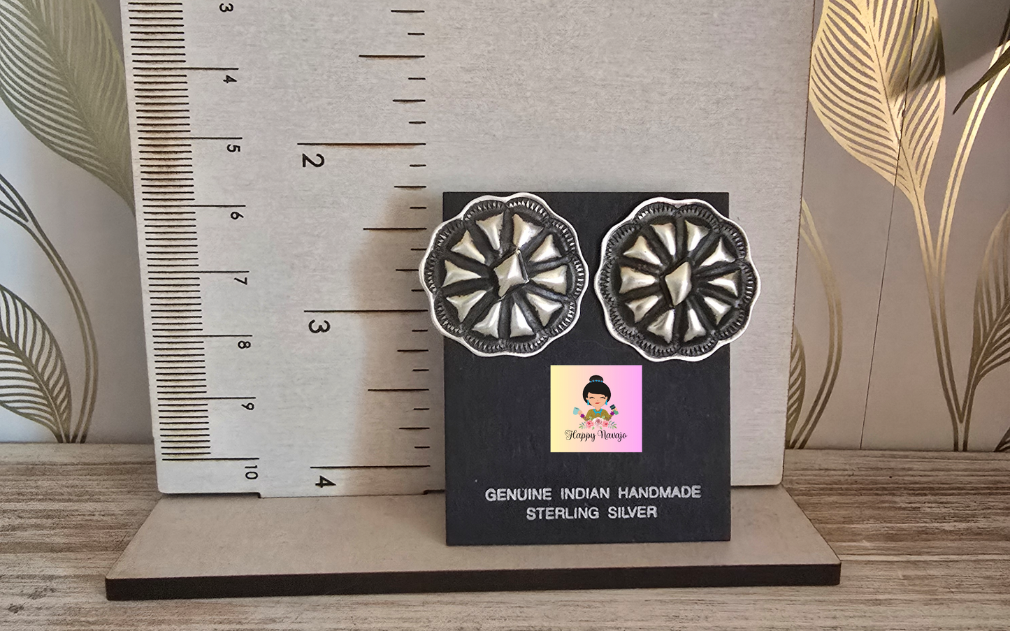 Sterling Silver Concho earrings