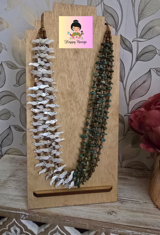 Mother of Pearl and turquoise necklace
