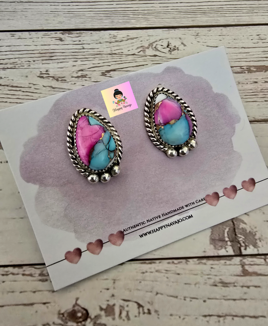 Cotton Candy Sterling Silver earring