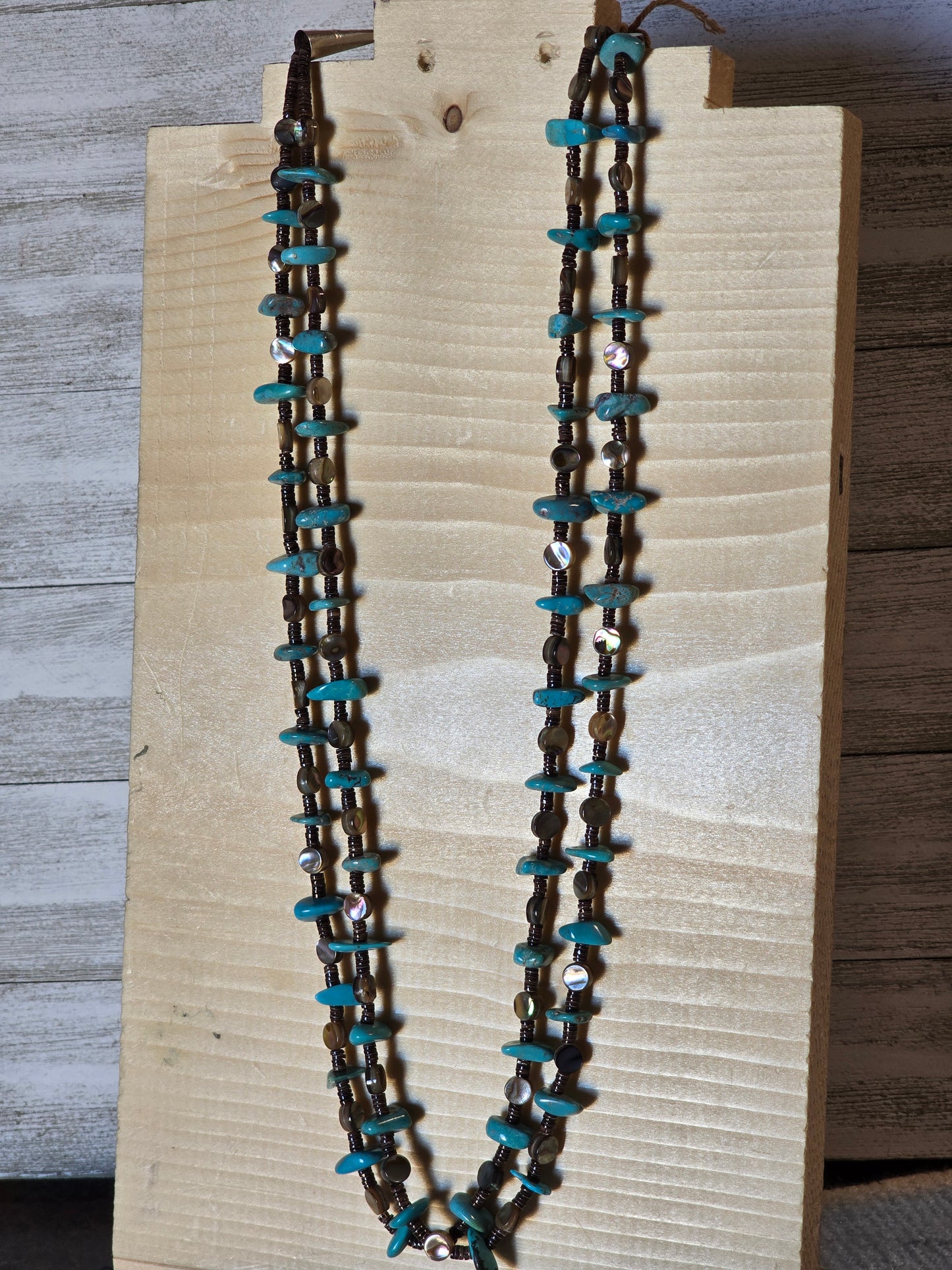 Turquoise necklace with Abalone