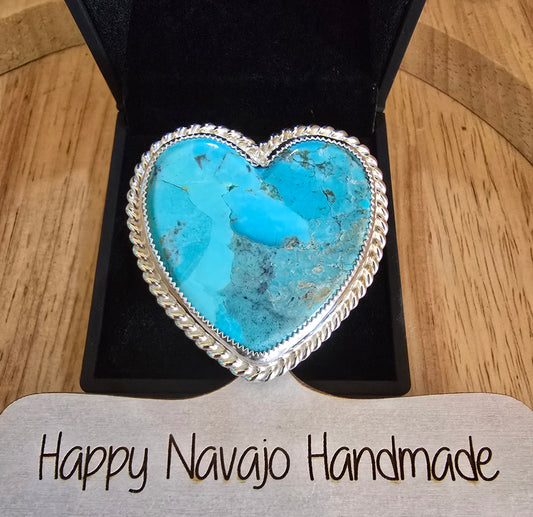 **New Heart shaped Solitare Turquoise ring