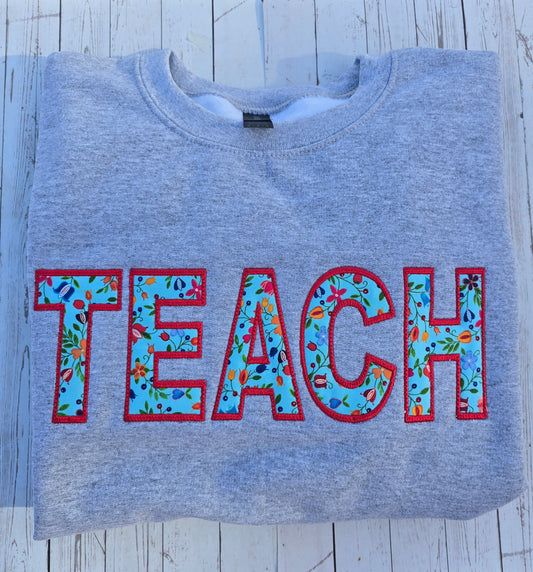 Embroidered Applique TEACH