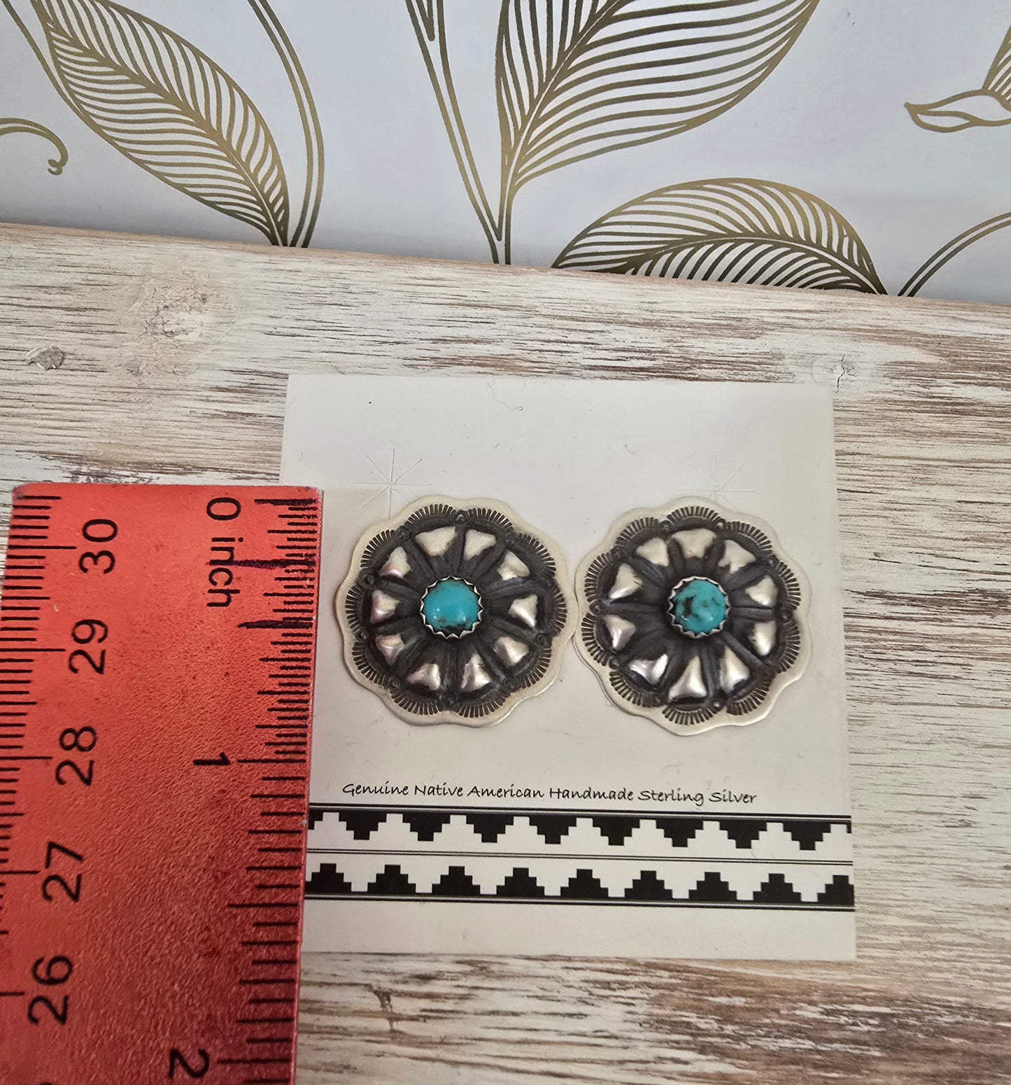 Sterling Silver Concho earrings