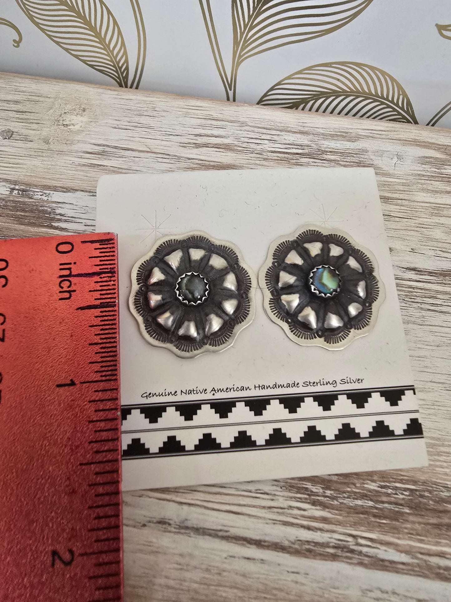 Sterling Silver Concho earrings