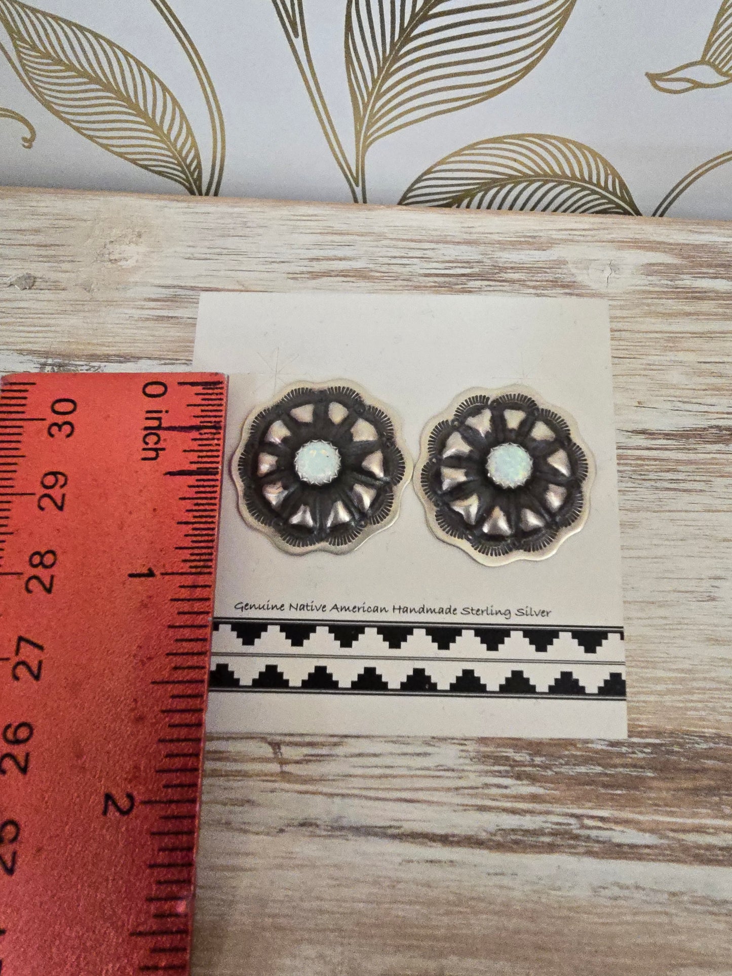 Sterling Silver Concho Earrings