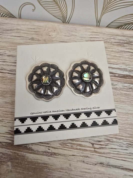 Sterling Silver Concho earrings