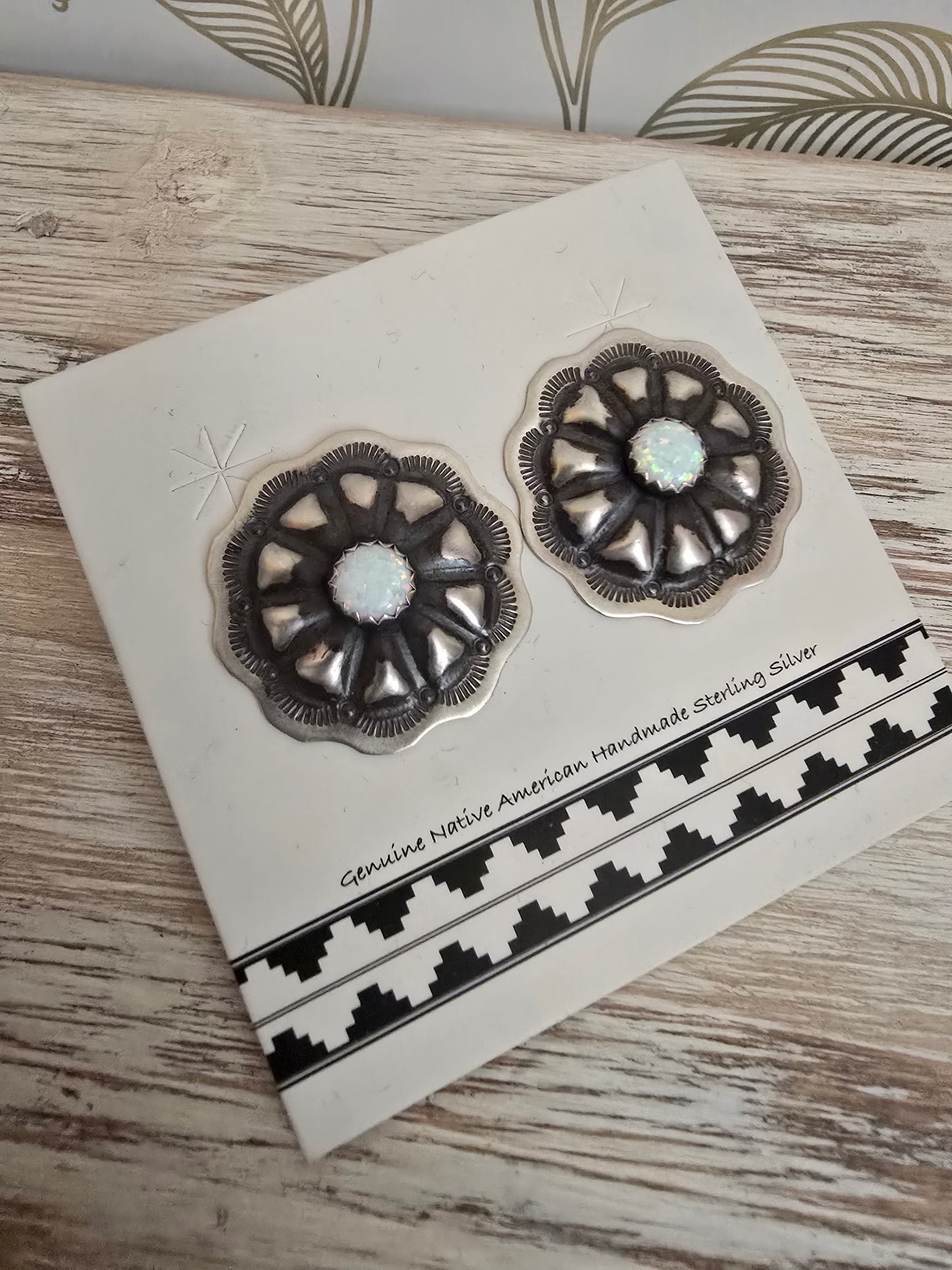 Sterling Silver Concho Earrings