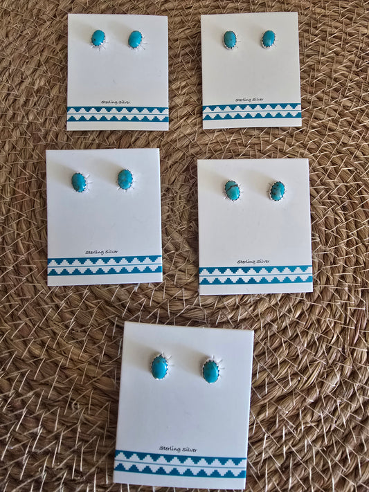 Natural Turquoise Stud earring