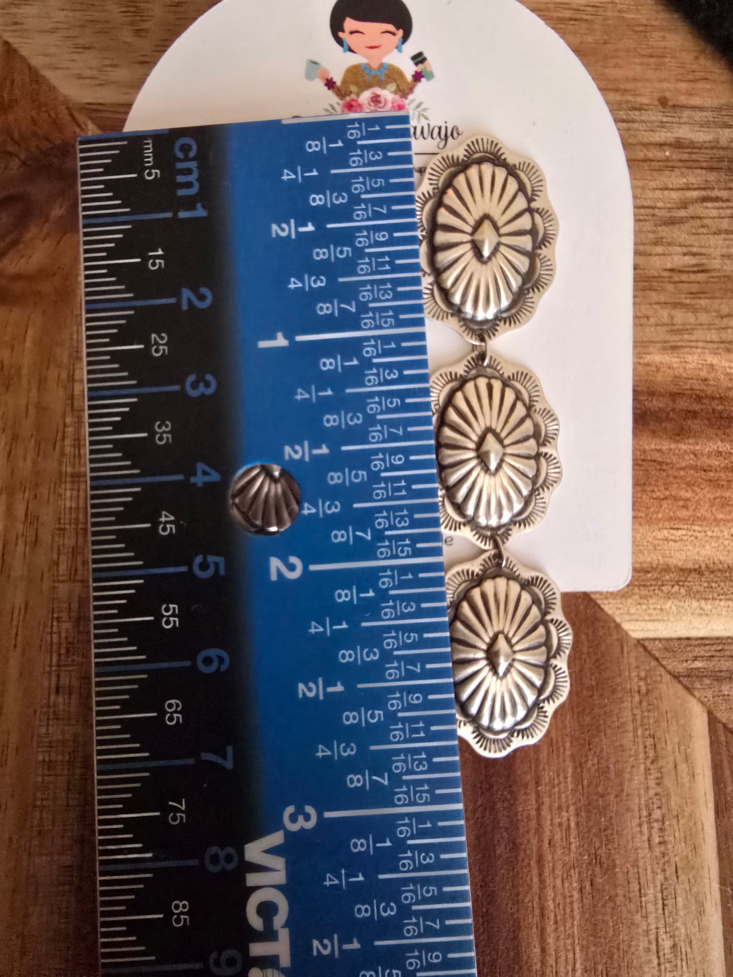 3 tier concho earrings