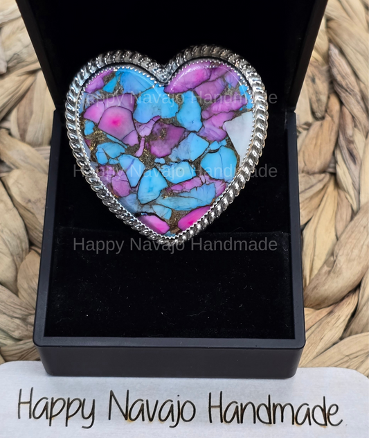 **Cotton Candy "Turquoise" Adjustable Ring