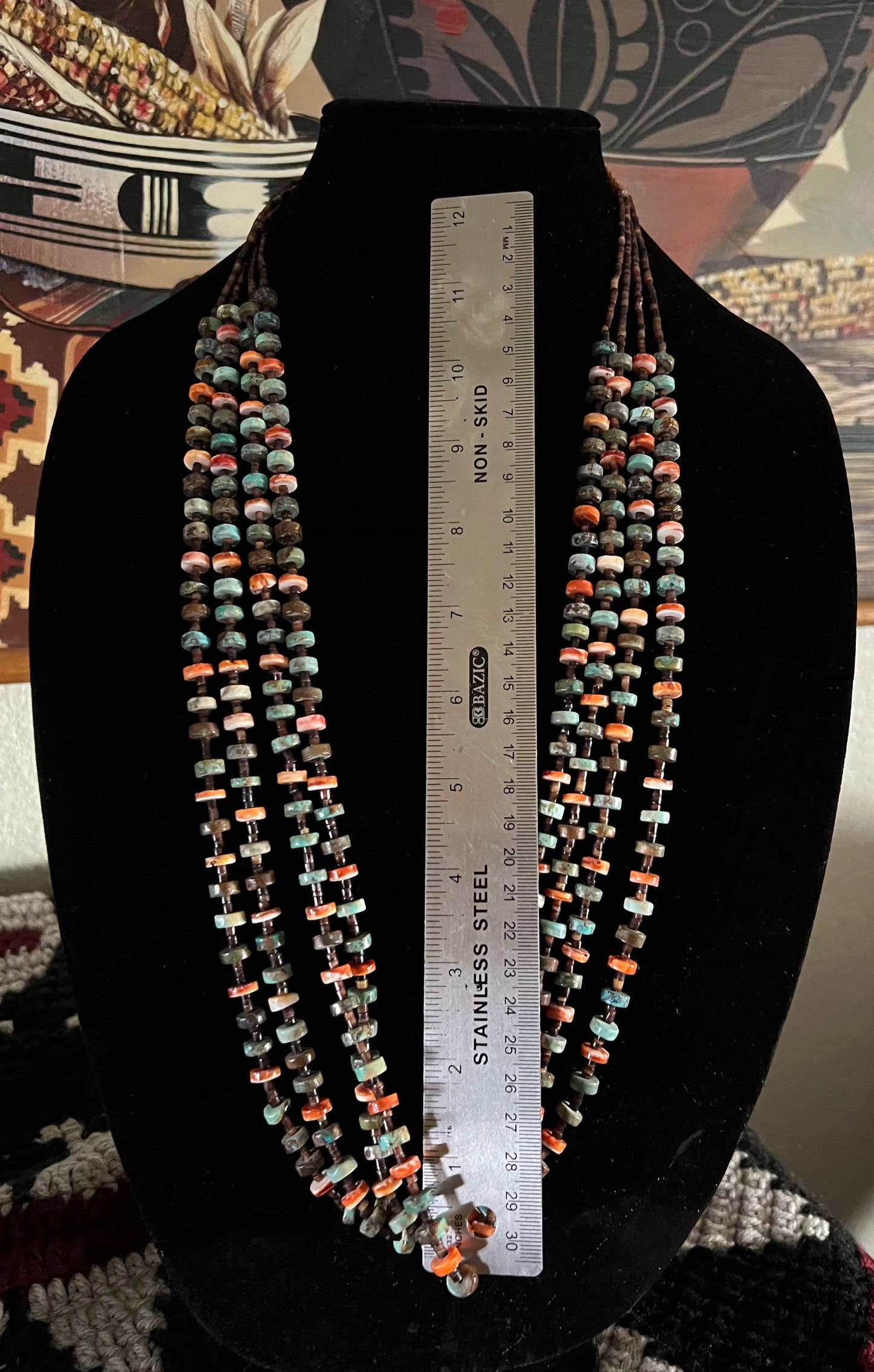 Turquoise Spiny Heishi Necklace