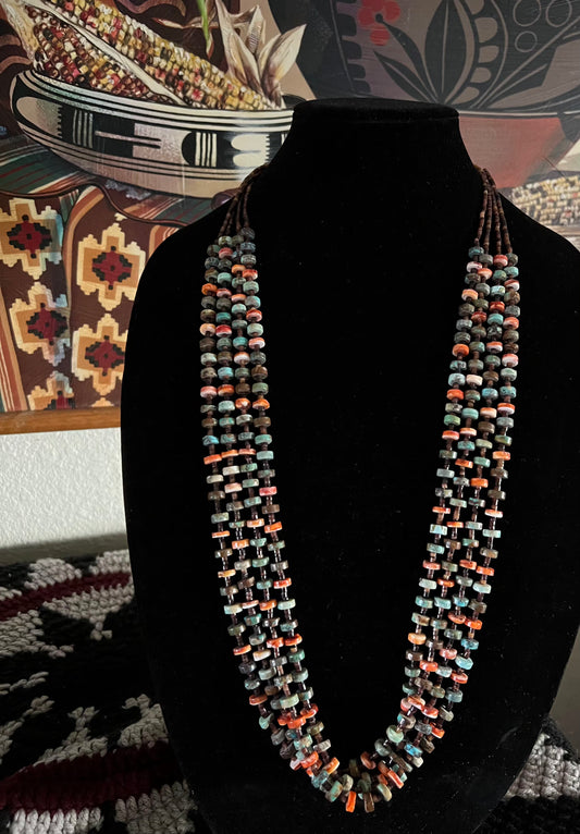 Turquoise Spiny Heishi Necklace