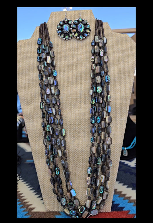 Abalone necklace set