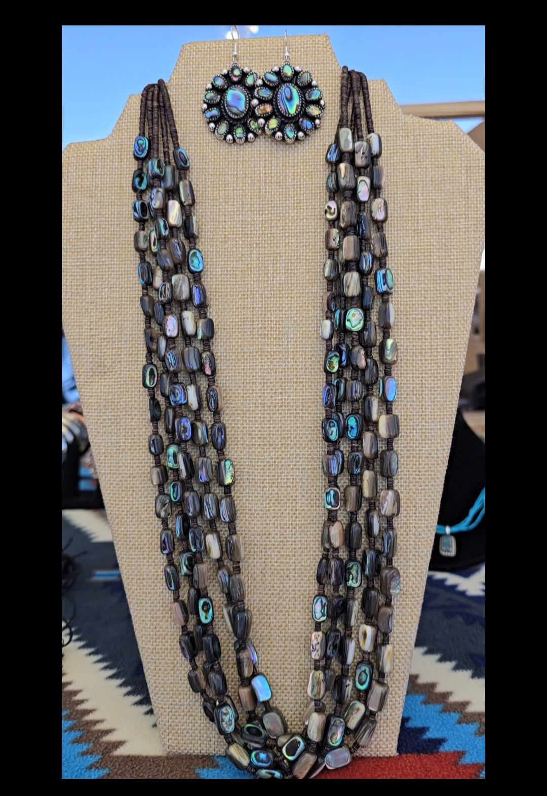 Abalone necklace set